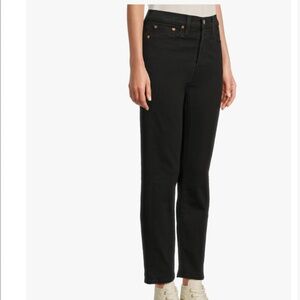 Womens Levis' Wedgie Straight Black Jeans